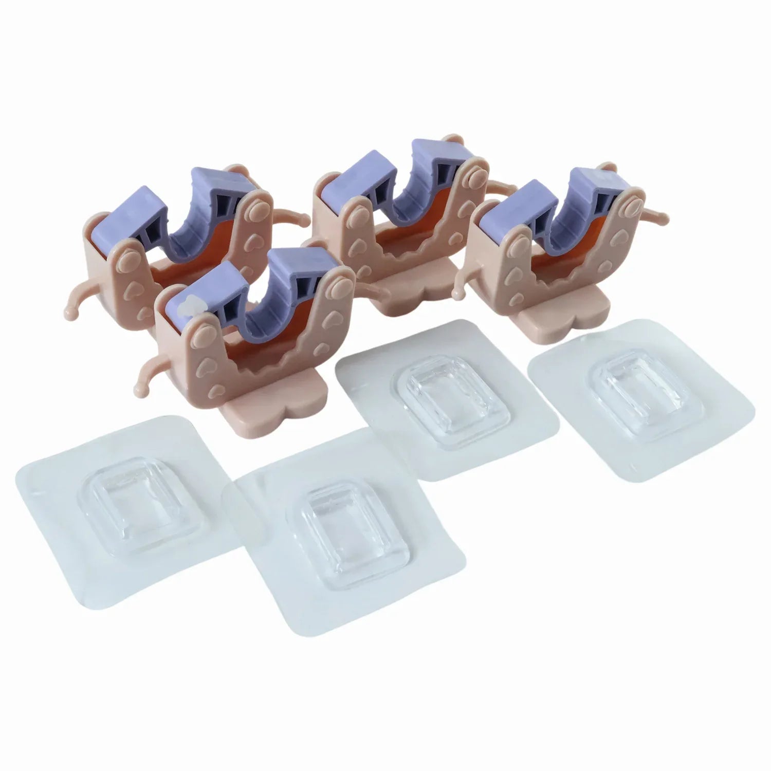 Wall Mounted Broom Mop Holder Clips (4 Pc Set) - Zidbik