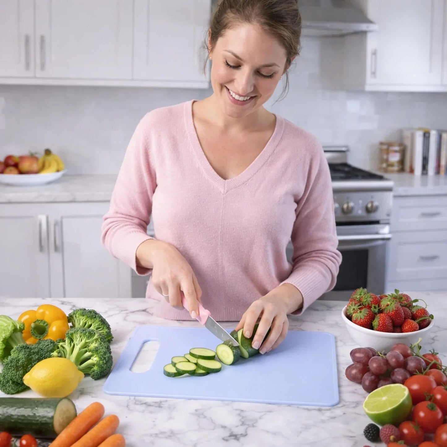 3 In 1 Multipurpose Kitchen Fruit Vegetable Cutting Board Set - Zidbik