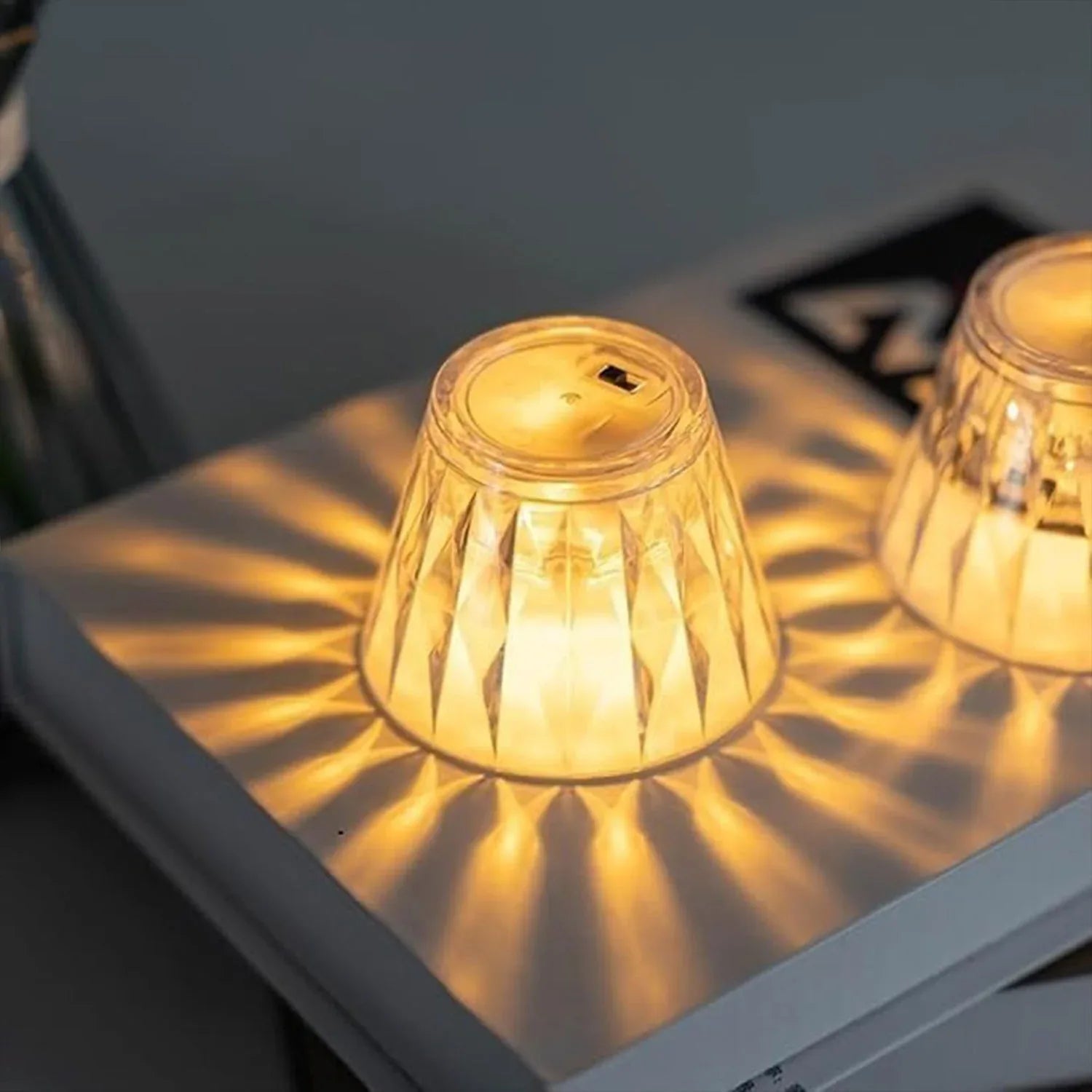 Cup Shape Crystal Table Lamp (1 Pc) - Zidbik