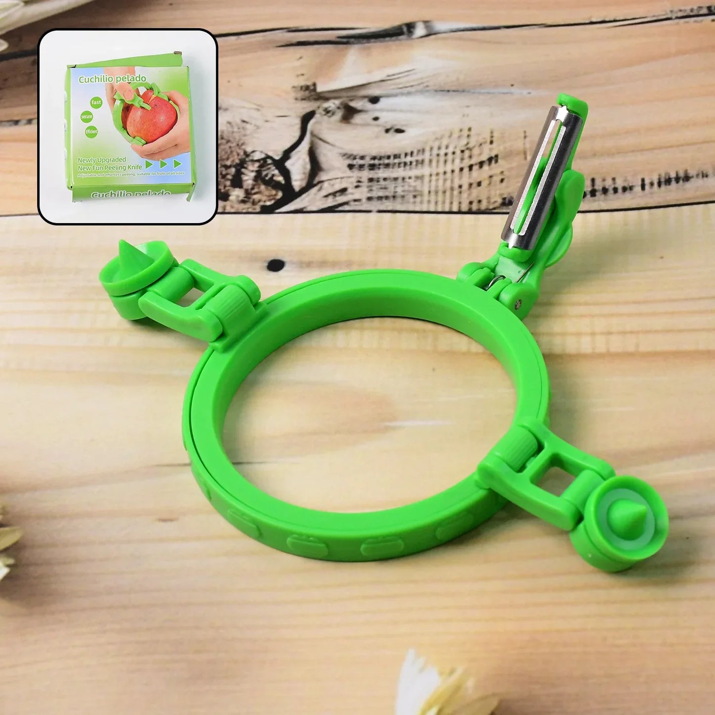 Adjustable Apple Peeler Cutter With Holder Ring - Zidbik