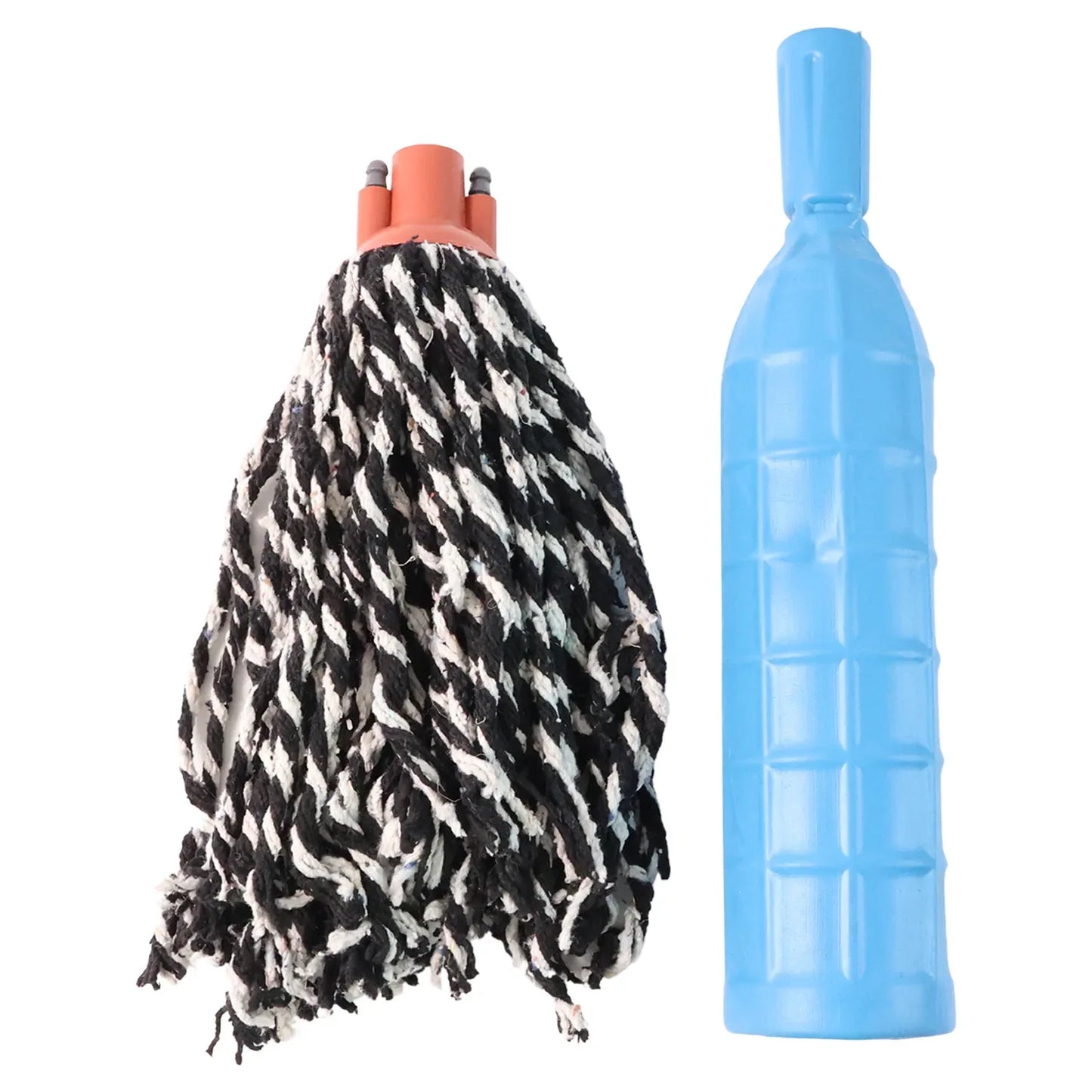 Plastic Mop Refill With Handle Grip Durable Cotton Yarn Floor Cleaning Mop Head For Household And Commercial Use - Zidbik