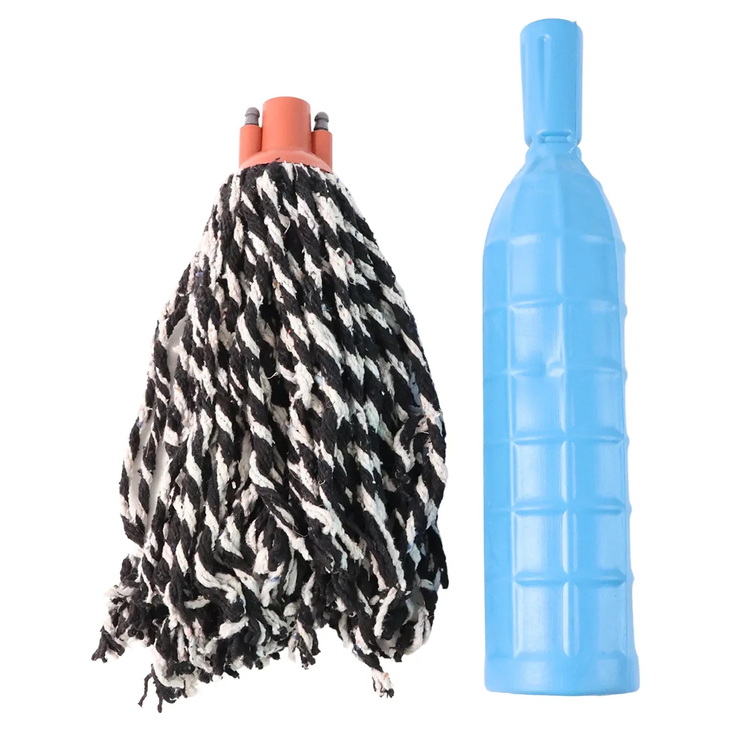 Plastic Mop Refill With Handle Grip Durable Cotton Yarn Floor Cleaning Mop Head For Household And Commercial Use - Zidbik