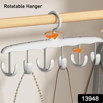13948 Tank Top Hanger 12-hook Space Saving Hanger Capacity Rotatable Wood Space Saving Hanger Closet Organizers And Storage For Dorm Apartment For Tank Top - Zidbik