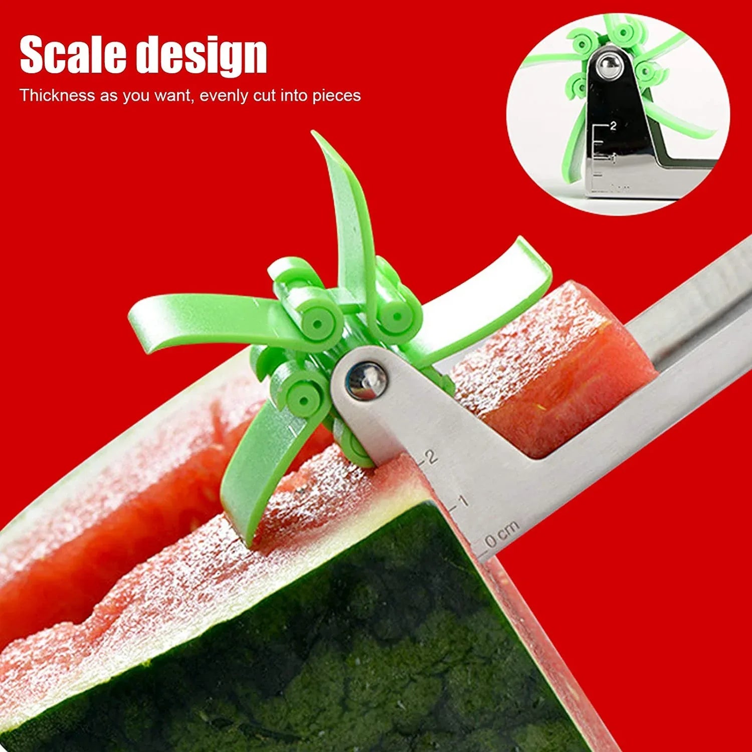 7160 Stainless Steel Washable Watermelon Cutter Windmill Slicer Cutter Peeler For Homesmart Kitchen Tool Easy To Use - Zidbik