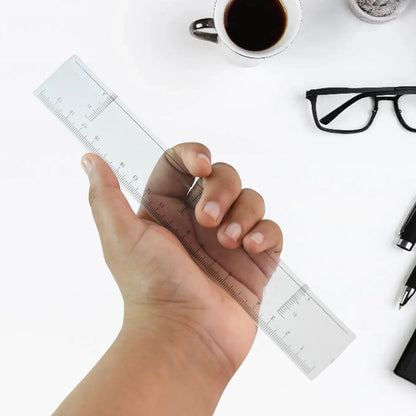 20 Cm Transparent Plastic Ruler (1 Pc) - Zidbik