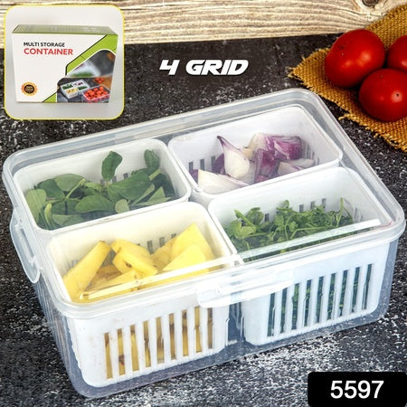 Fridge Storage Boxes Freezer Storage Containers Container For Kitchen Storage Set Storage In Kitchen Vegetable Storage Draining Crisper Refrigerator Food Box (1 Pc) - Zidbik