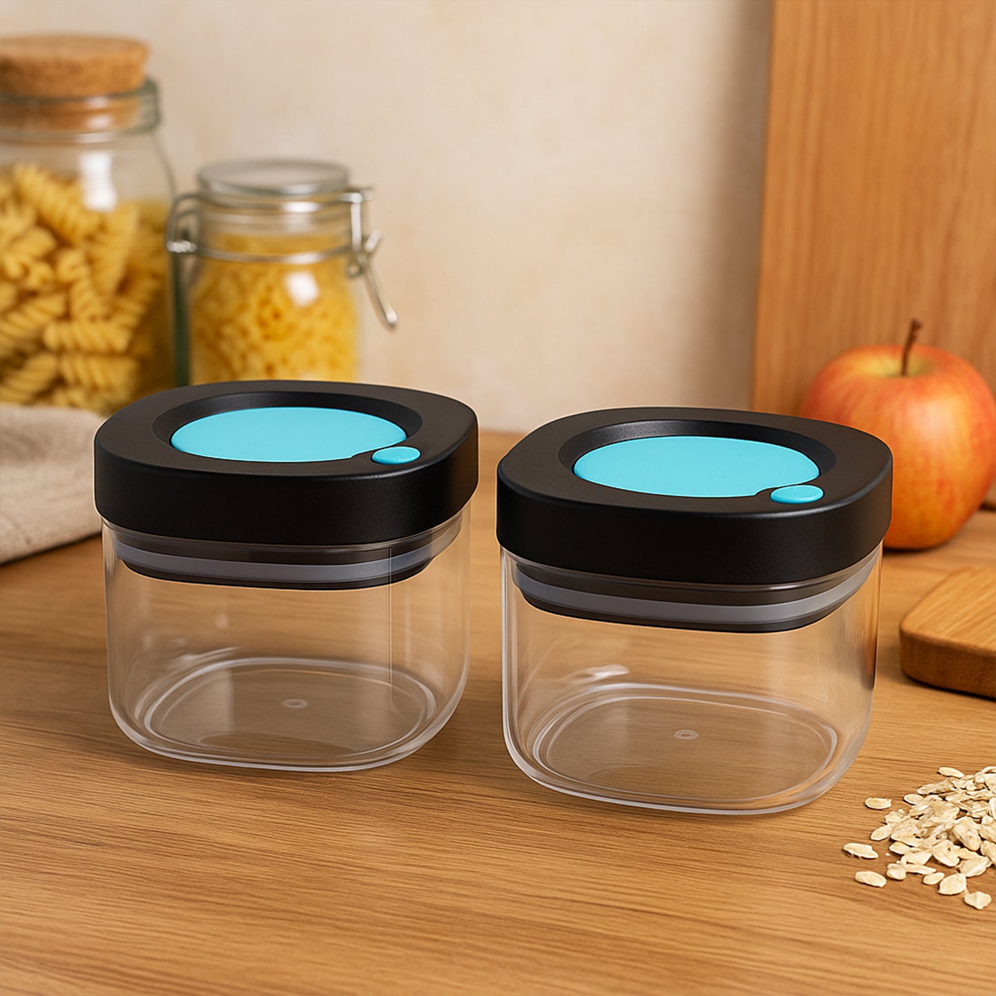 Supermom Airtight Kitchen Storage Containers  (2 Pc Set  500 Ml) - Zidbik