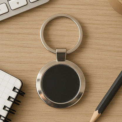 Premium Round Shape Metal Keychain (1 Pc) - Zidbik