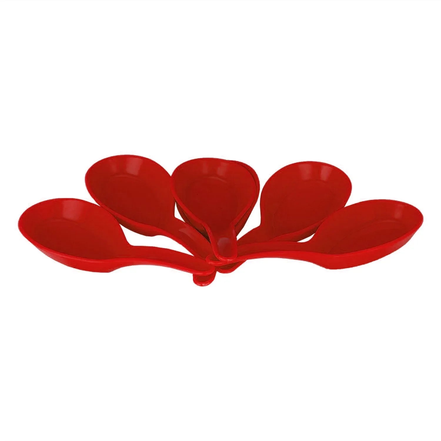 2393 Microwave Safe Unbreakable Colorful Soupdessert Spoons Food Grade Set Of 6 Pcs - Zidbik