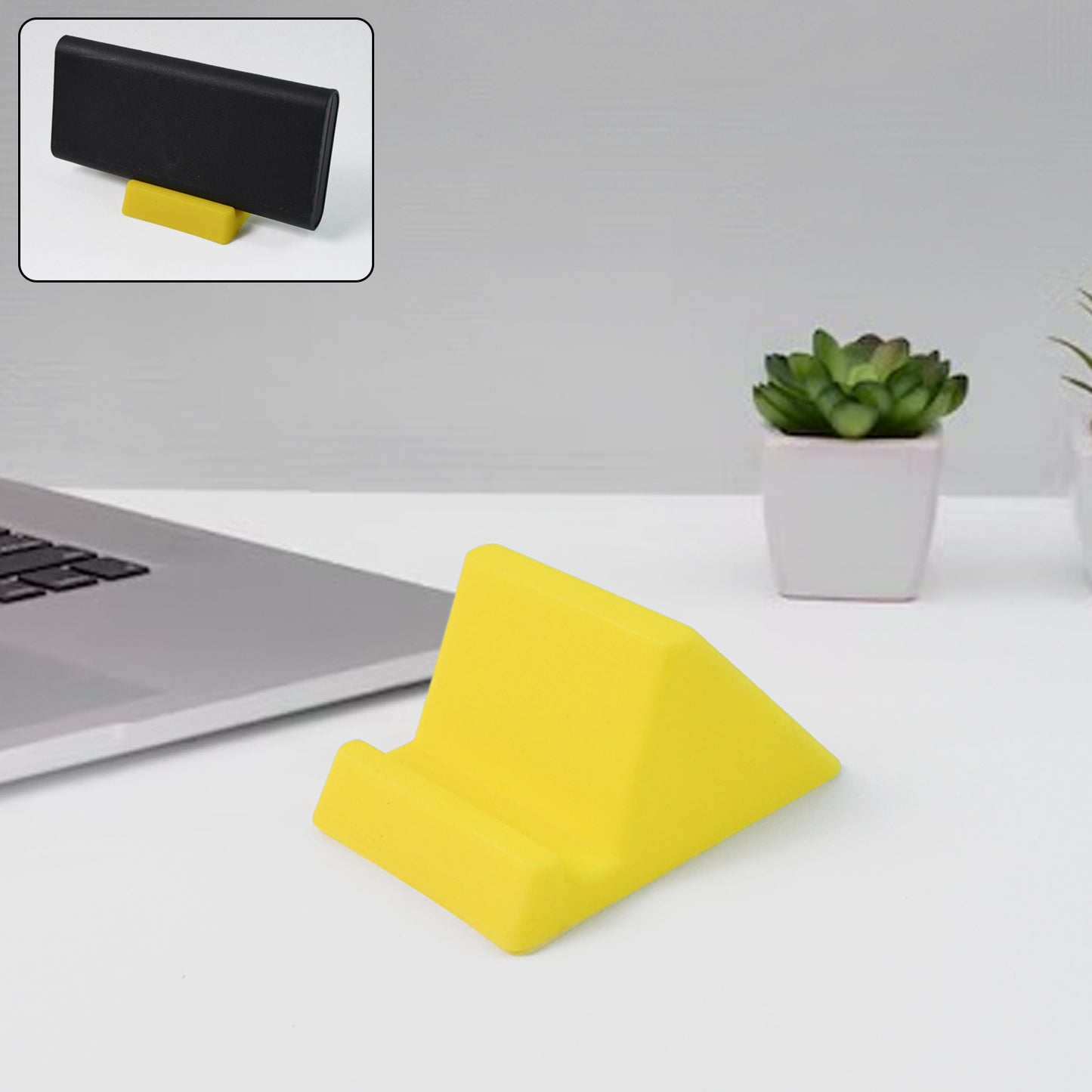 Compact Plastic Mobile Phone Holder Stand (1 Pc  Mix Color) - Zidbik