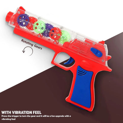 1941 Plastic Gear Simulation Toy Gun For Kids Pretend Play Gun Toys With 3d Flashing Lights And Exciting Music Electric Laser Toy Guns With Rotating Gear Mechanism Toy For Birthday Gift For Kids 3+ Years (Pack Of 1) - Zidbik