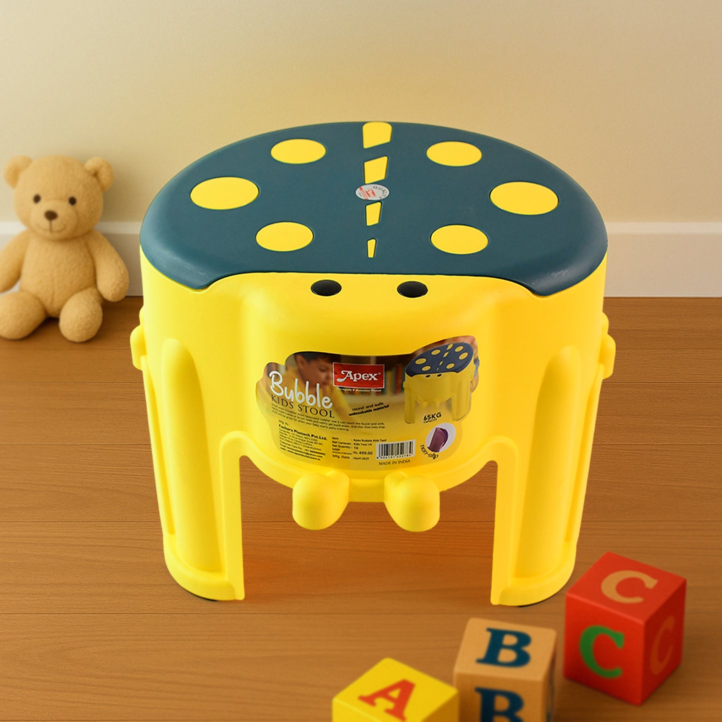 Apex Bubble Kids Stool  Durable Plastic Step Stool For Kids  (1 Pc) - Zidbik