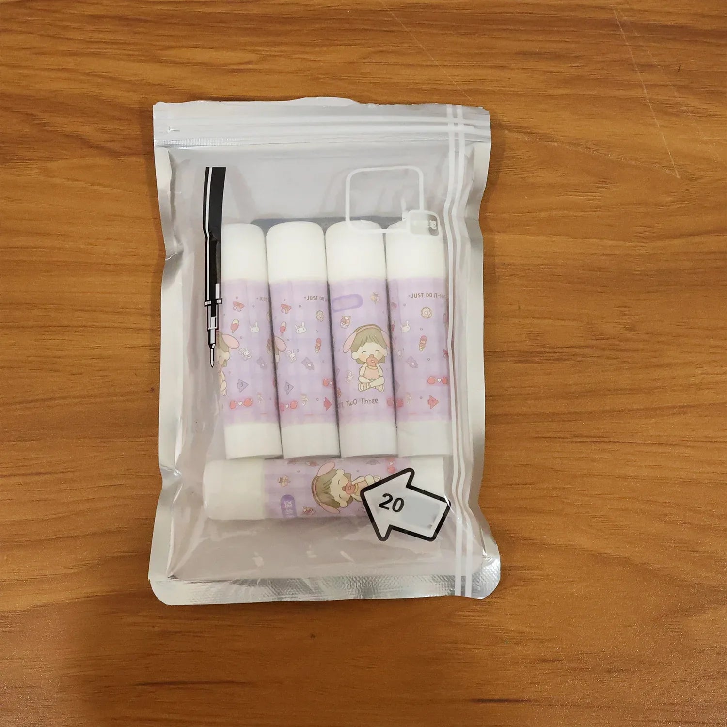 Cartoon-themed Solid Glue Stick Pack Of 5 - Zidbik