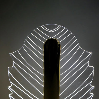 Premium Leaf Shape Crystal Table Lamp (1 Pc) - Zidbik