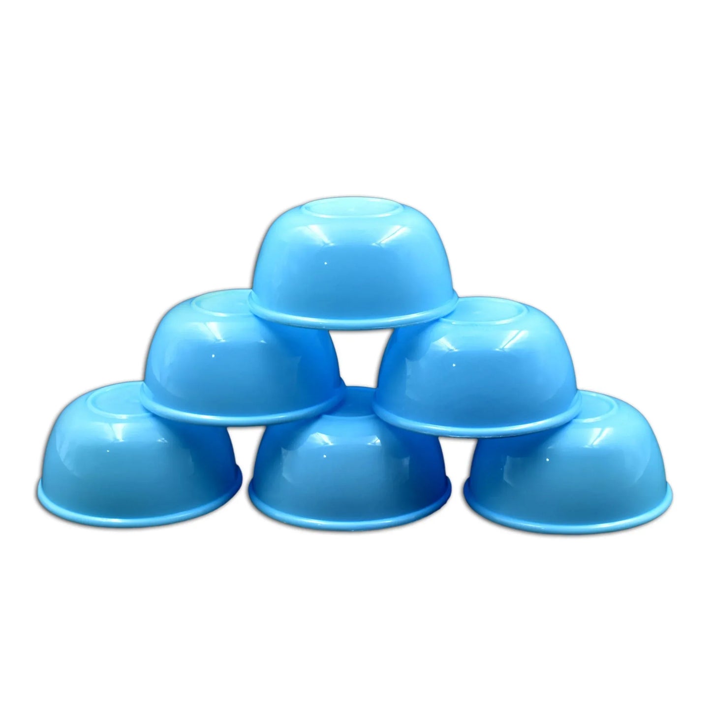 2425 Small Plastic Bowl Set Microwave Safe Unbreakable Set Of 6 - Zidbik