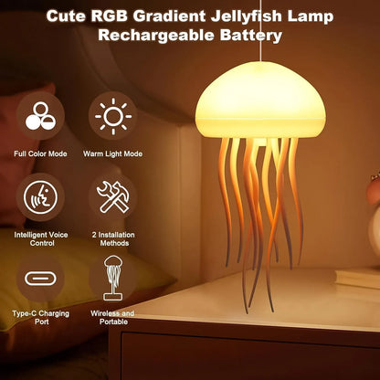 Jellyfish Shape Led Mood Light Lamp (1 Pc) - Zidbik