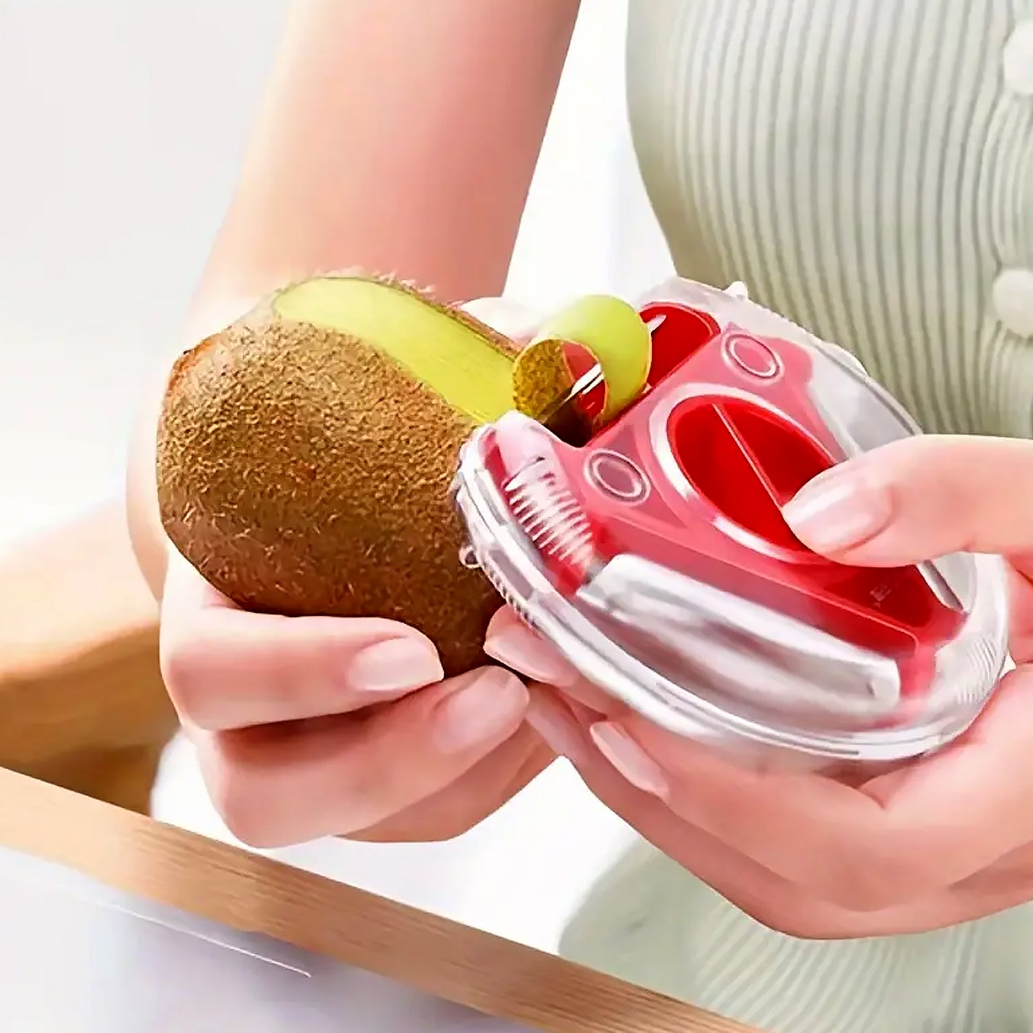 82583 In 1 Multi Function Three Use Rotary Hanging Round Planer Peeler And Cutter Vegetable Slicer Kitchen Tools Kitchen Gadgets (B Grade) - Zidbik