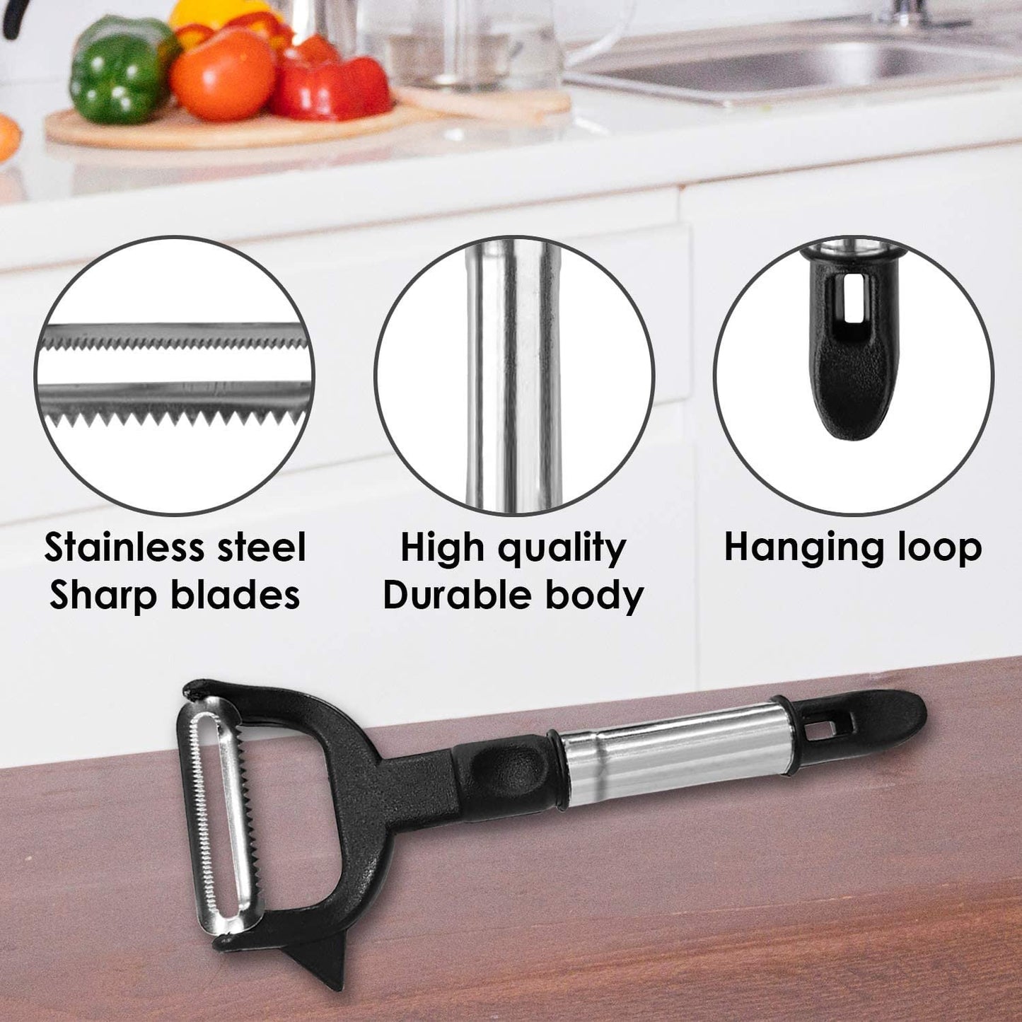2618 2-in-1 Double Julienne And Vegetable Peeler - Zidbik