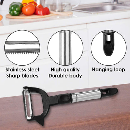 2618 2-in-1 Double Julienne And Vegetable Peeler - Zidbik