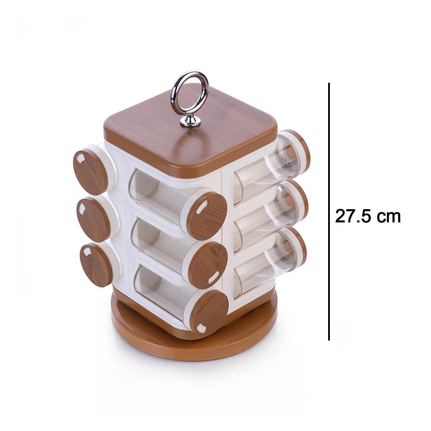 8118 Ganesh 12-jar Revolving Spice Rack Masala Box - Zidbik