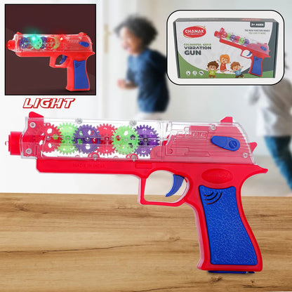 1941 Plastic Gear Simulation Toy Gun For Kids Pretend Play Gun Toys With 3d Flashing Lights And Exciting Music Electric Laser Toy Guns With Rotating Gear Mechanism Toy For Birthday Gift For Kids 3+ Years (Pack Of 1) - Zidbik