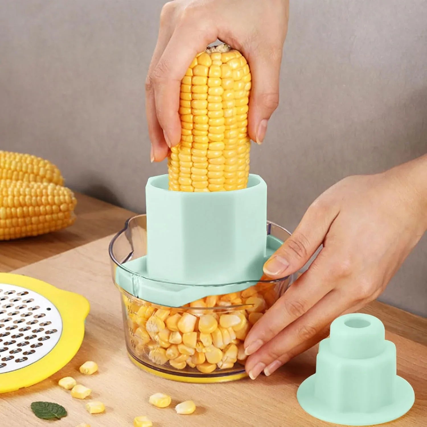 Multipurpose Manual Vegetable Grater And Corn Kernel Stripper (1 Pc) - Zidbik