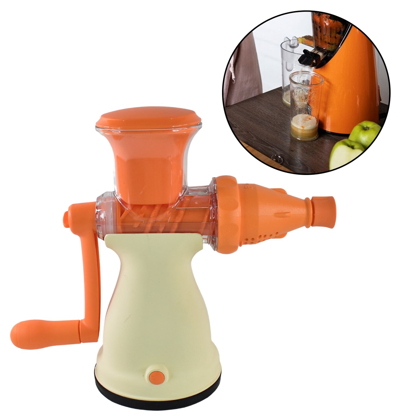Apex Manual Carrot And Fruit Juicer  Heavy-duty (1 Pc With Glass) - Zidbik