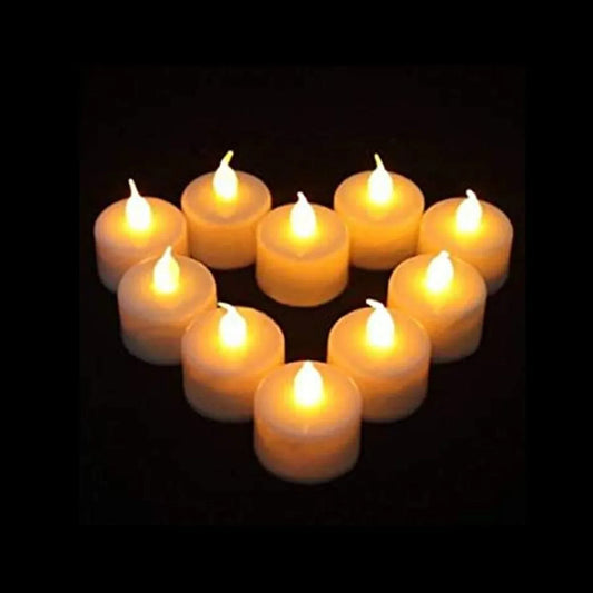 1222a Festival Decorative - Led Tealight Candles Battery Operated Candle Ideal For Party Wedding Birthday Gifts (12pc)(White) - Zidbik