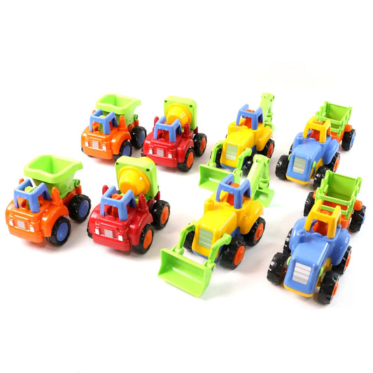 Funwoods Itsy Bitsy Construction Vehicle Toy Set For Kids - (8 Pc) - Zidbik