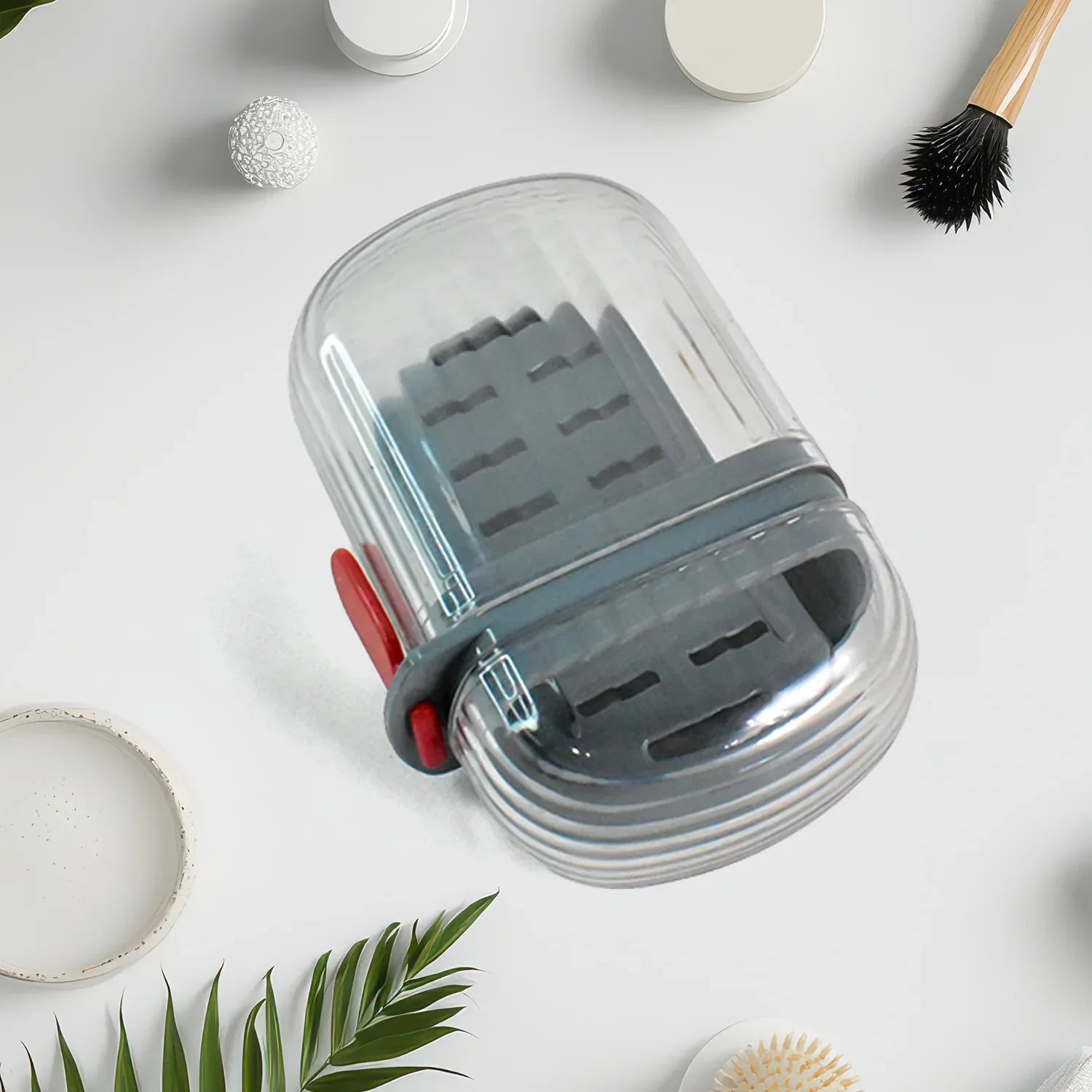 Multipurpose Soap Box Holder With Transparent Dust-proof Lid Sabudani (1 Pc) - Zidbik