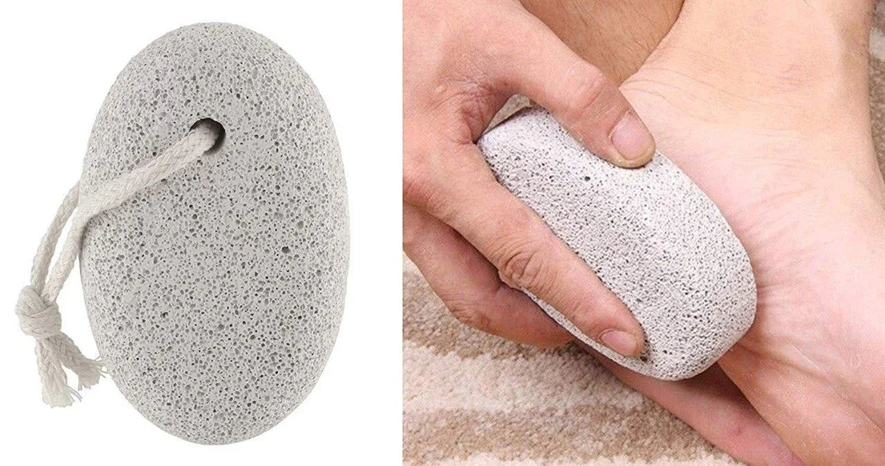1252 Oval Shape Stone Foot Heel Scrubber For Unisex Foot Scrubber Stone - Zidbik