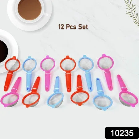 Plastic Multipurpose Tea And Coffee Strainer (Pack Of 12 Pcs) - Zidbik