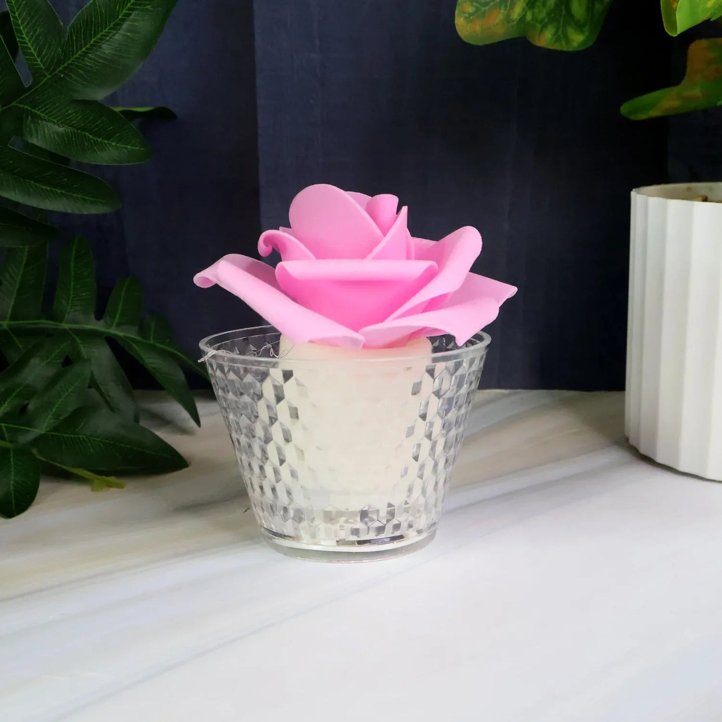 Rose Shaped Decorative Flameless Led Candles (12 Pc) - Zidbik