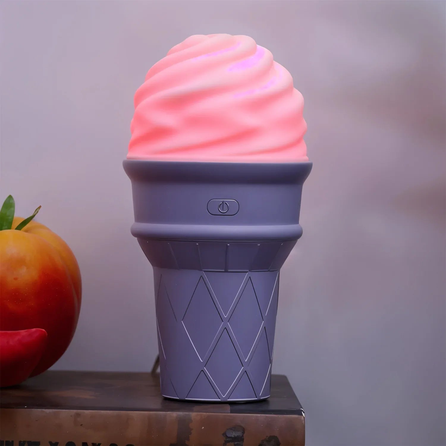 Ice Cream Cone Shape Air Freshener Humidifier (1pc Purple ) - Zidbik
