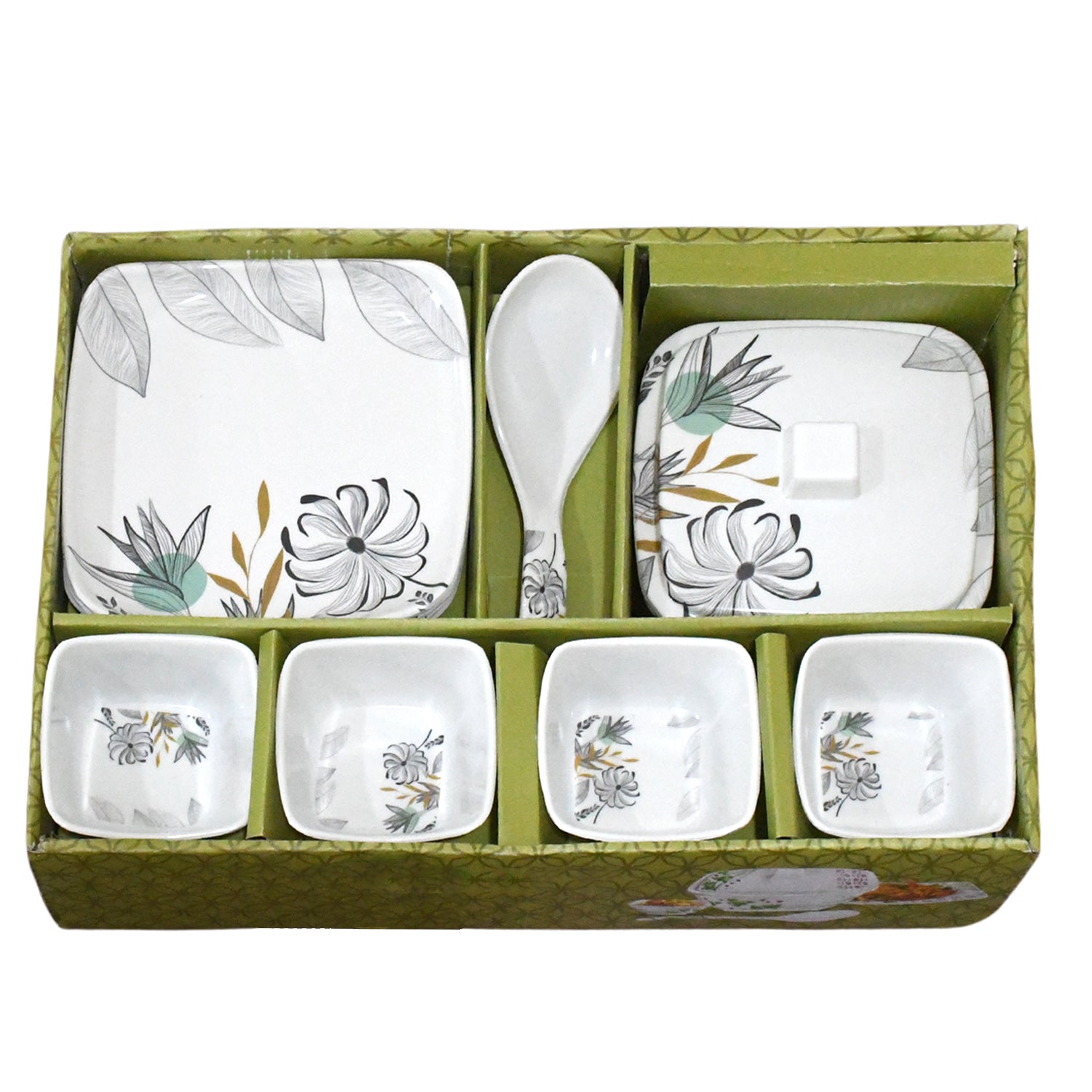 Divine Lunch Tableware Dinner Set (11 Pcs Set) - Zidbik