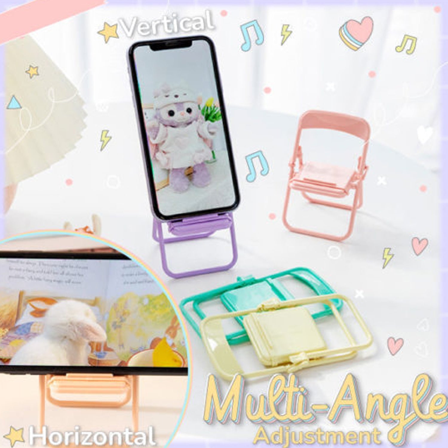 4797 1 Pc Chair Mobile Stand Used In All Kinds Of Household And Official Purposes As A Stand And Holder For Mobiles And Smartphones Etc. - Zidbik