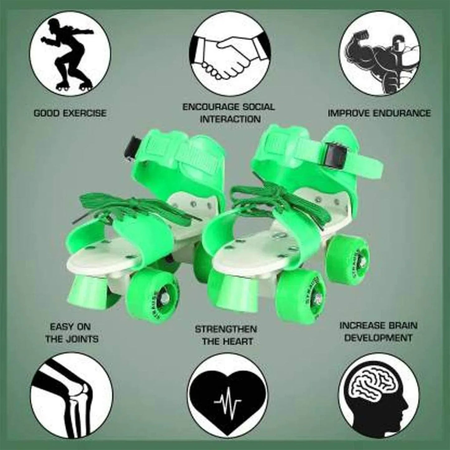 7592 Roller Skates For Kids Very Adjustable Comfortable To Use Roller Skate Skating (Pair Of 1) - Zidbik