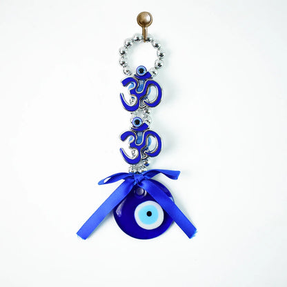 Decorative Double Om Symbol Evil Eye Hanging (1 Pc) - Zidbik