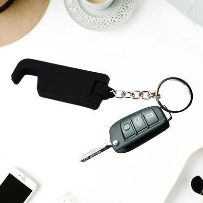 2 In 1 Plastic Keychain With Mobile Stand Phone Holder (100 Pcs Set Multicolor) - Zidbik