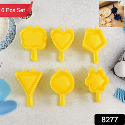 Plastic Cookie Cutter Mould Set (6 Pc) - Zidbik