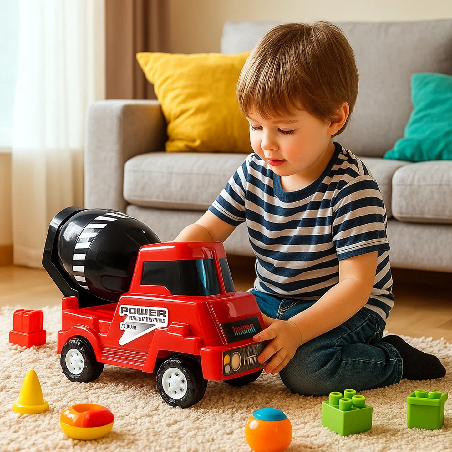 Funwoods Kids Power Cement Mixture Toy Truck - (1 Pc) - Zidbik