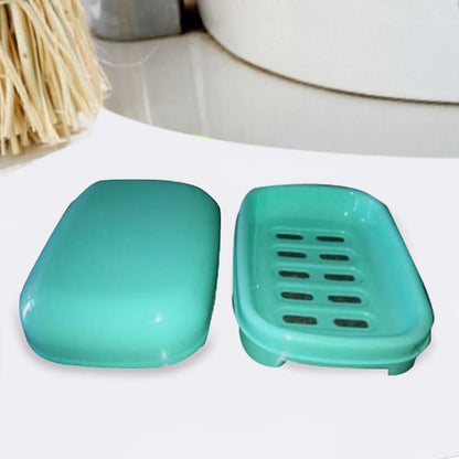 1128 Covered Soap Keeping Plastic Case For Bathroom Use - Zidbik