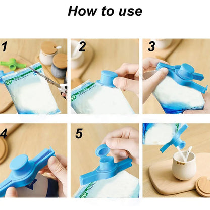 Packet Pourer  Sealer Clip - (4 Pc) - Zidbik