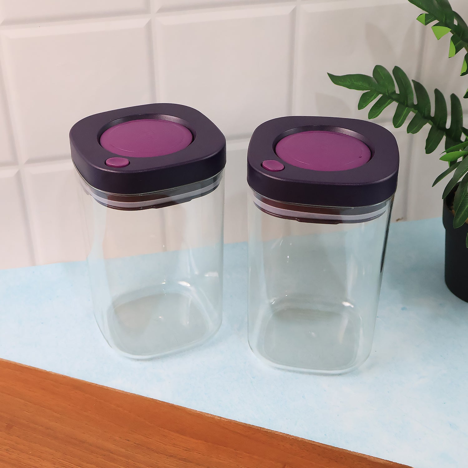 Supermom Airtight Kitchen Storage Containers (2 Pc Set  1200ml) - Zidbik
