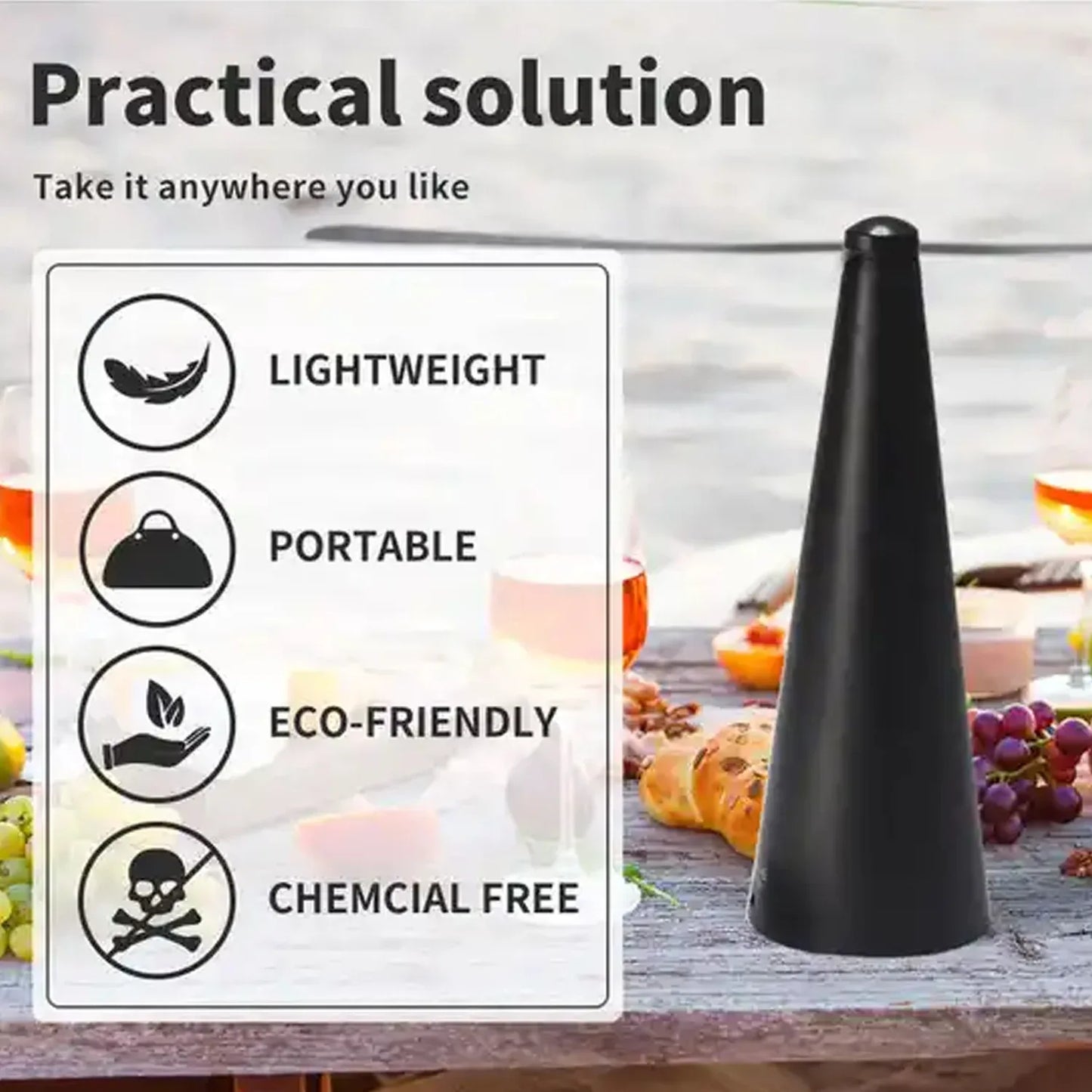 8416 Fly Protection Fan Fly Repellent Fan Non-chemical Best Solution Flies Portable Fly Protection Fan Battery And Usb Operated Table Top Insect Fly Fan For Indoor And Outdoor Use (Battery Not Included) - Zidbik