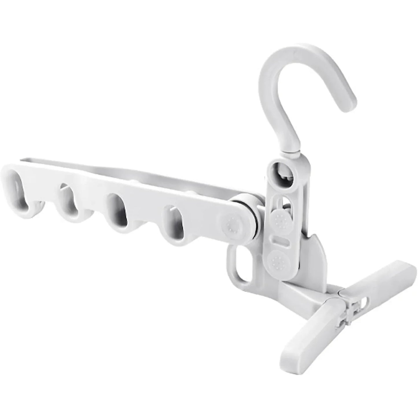 13049 5holes Foldable Clothes Hanger Travel Clothes Hanger Multifunctional Clothes Hanger Space-saving Wall Holder Clothes Rack Robust Clothes Hanger For Travel Indoors. - Zidbik