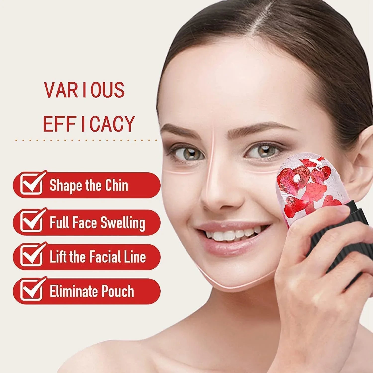 1224b Face Ice Roller Ice Roller For Face Ice Roller For Face Massager Face Ice Treatment Reduce Face Swelling And Under Eye Puffiness (Black) - Zidbik