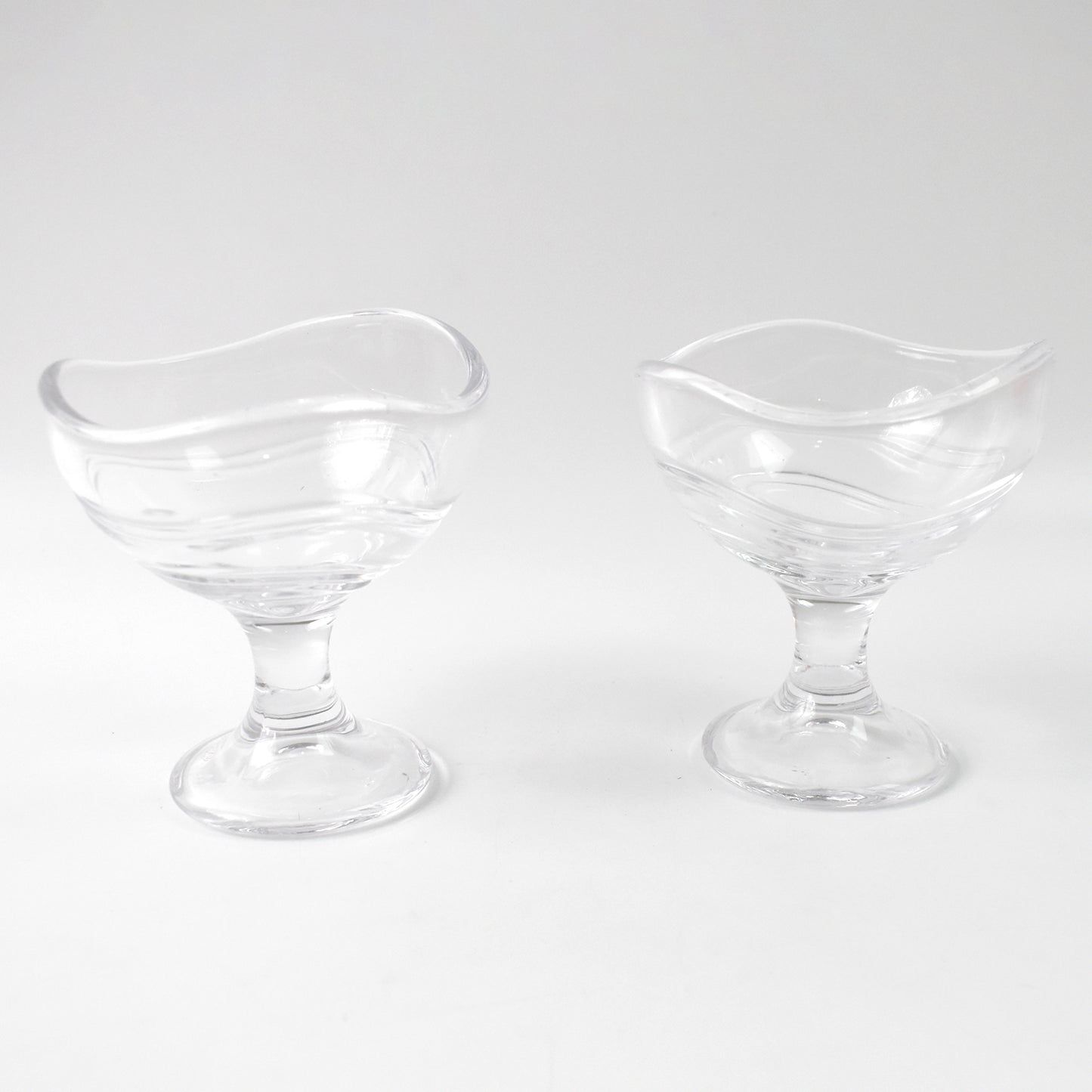Glass Footed Dessert Bowl Ice Cream Cup (2 Pcs Set) - Zidbik