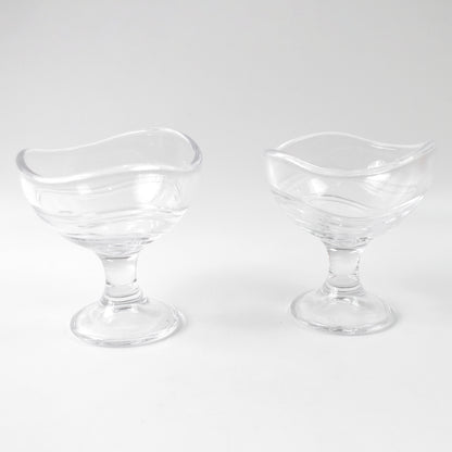 Glass Footed Dessert Bowl Ice Cream Cup (2 Pcs Set) - Zidbik
