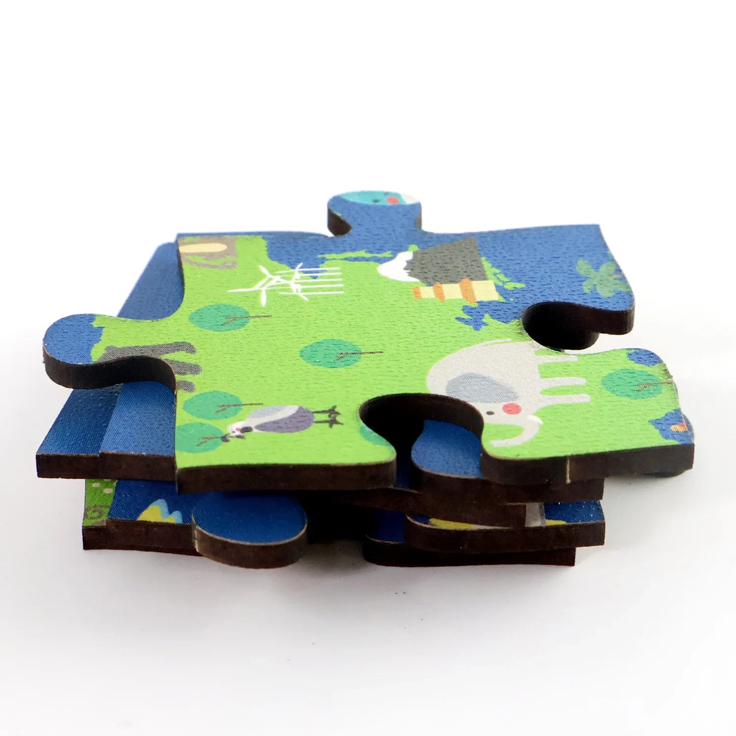 Educational Wooden World Map Puzzle For Kids - (1 Set) - Zidbik